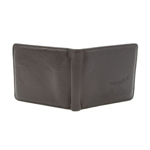 Woodland Creek Men's Eagle Embossed Brown Faux Leather Wallet - Picture 6 of 7